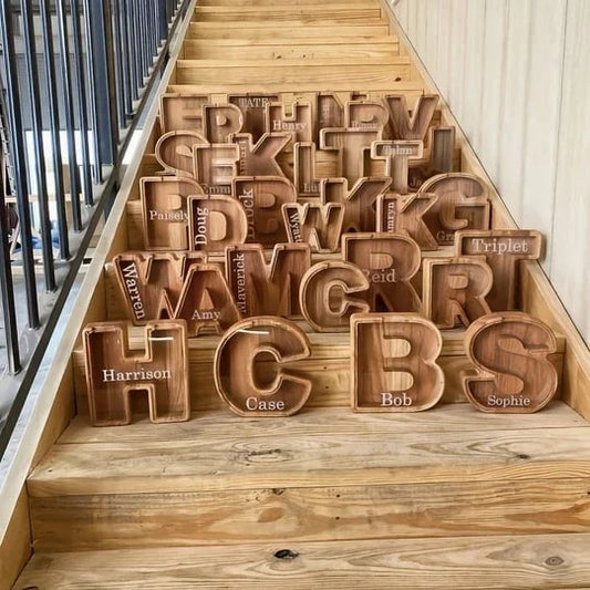 💰Personalized Large Wooden Kids Letter Piggy Bank | Best Christmas Gift🎁