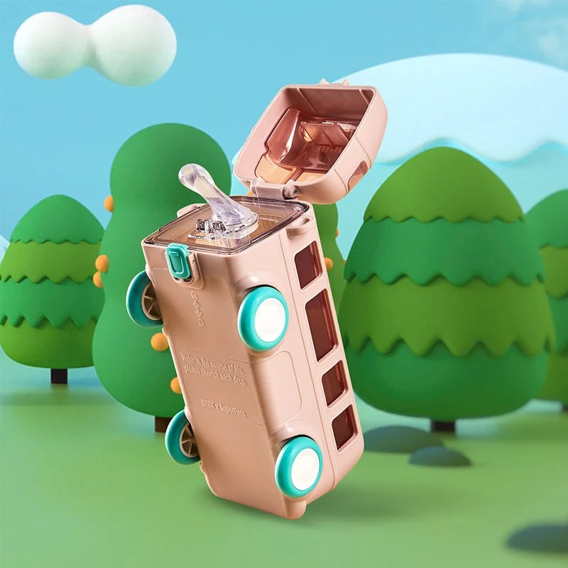 DJIWJDCDA Portable Water Cup in Bus Shape