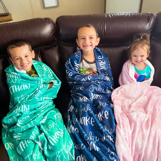 🎁LAST 1000 PIECES🎁High Quality Personalized Super Soft Name Family Blanket