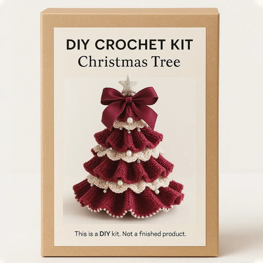 🎉BUY 3 GET 1 FREE🎄DIY Crochet Christmas Tree Kit – ✨Handmade Holiday Decoration Set