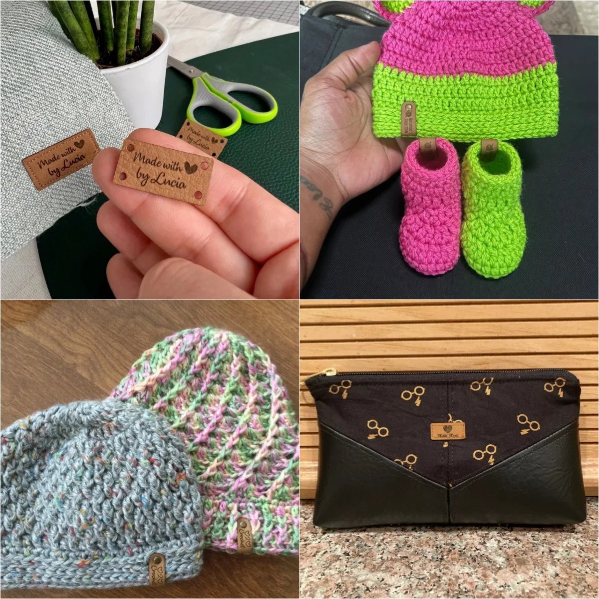 DJIWJDCDA 🌹Small Faux leather labels| Custom tags