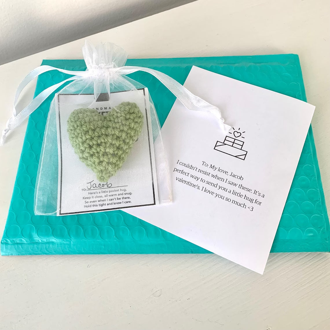 DJIWJDCDA BIGGEST SALE - 49% OFF ❤️Pocket Hug, Crocheted Heart, Small Gift