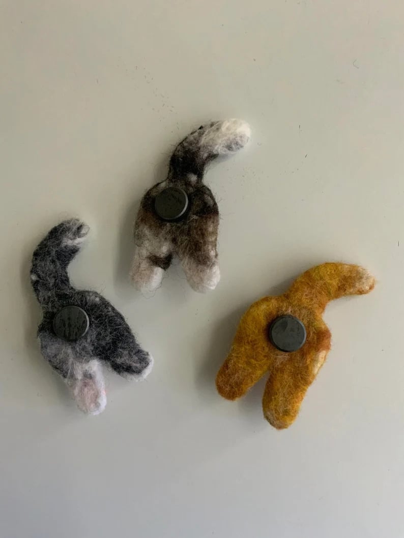 DJIWJDCDA Handmade Cat Butt Fridge Magnet-Fun Home Decor