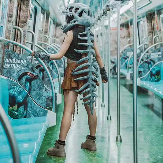 Realistic Dinosaur Skeleton Costume Set