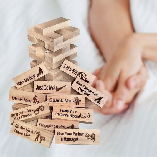 DJIWJDCDA Super Naughty Block Tower Jenga Game, Naughty Gift For Couple - Couple Activities & Date Night Ideas