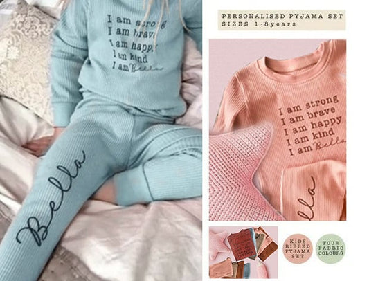 Super Comfortable Soft Personalized Kids Name Pajama Set