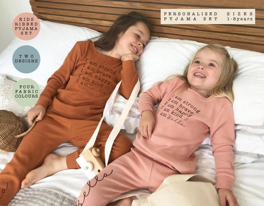 Super Comfortable Soft Personalized Kids Name Pajama Set