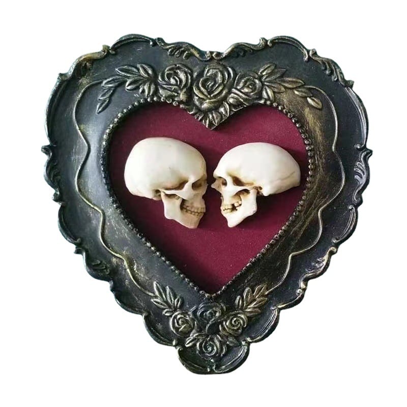 💗Valentine's Day Sale 49% OFF True love is forever - framed miniature realistic human skulls - Til death do us part