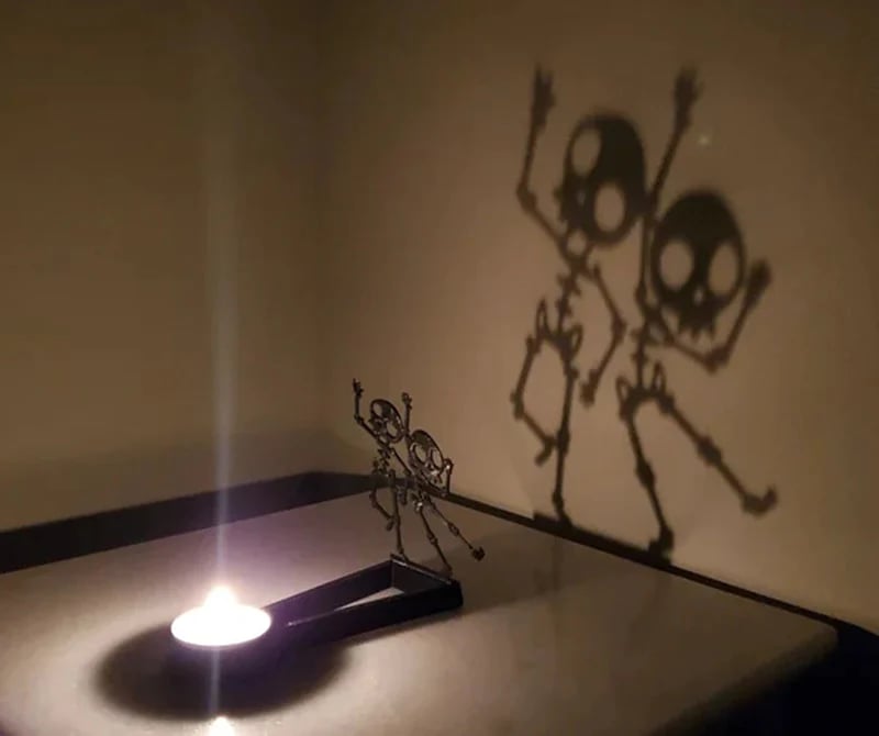 DJIWJDCDA 🎃Halloween 11 Devil's Shadow Candelabra