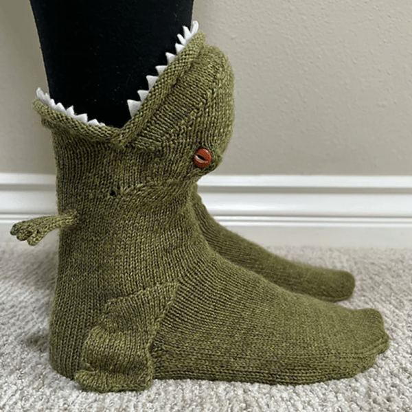 DJIWJDCDA Knit Crocodile Socks