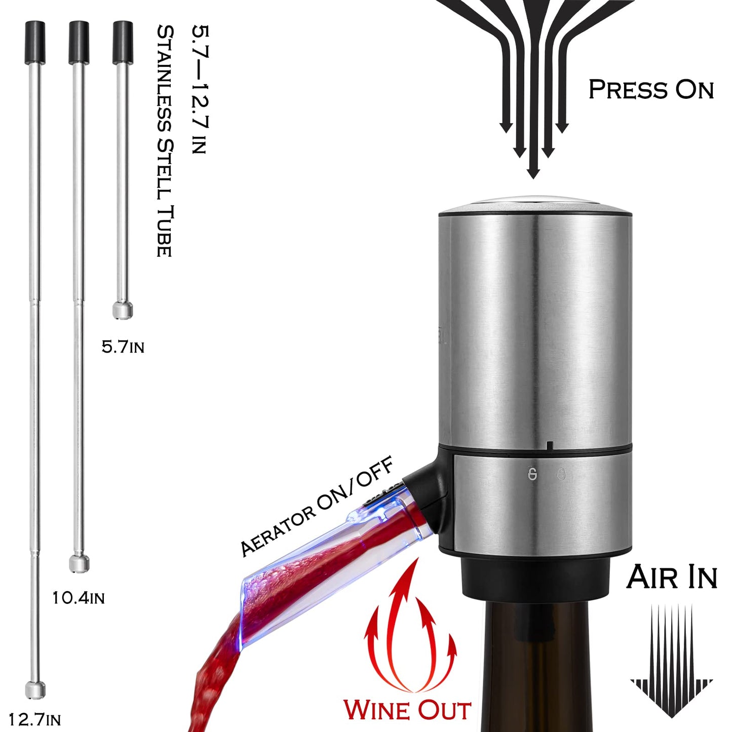 DJIWJDCDA 🔥2024 HOT SALE - Electric Wine Aerator Pourer