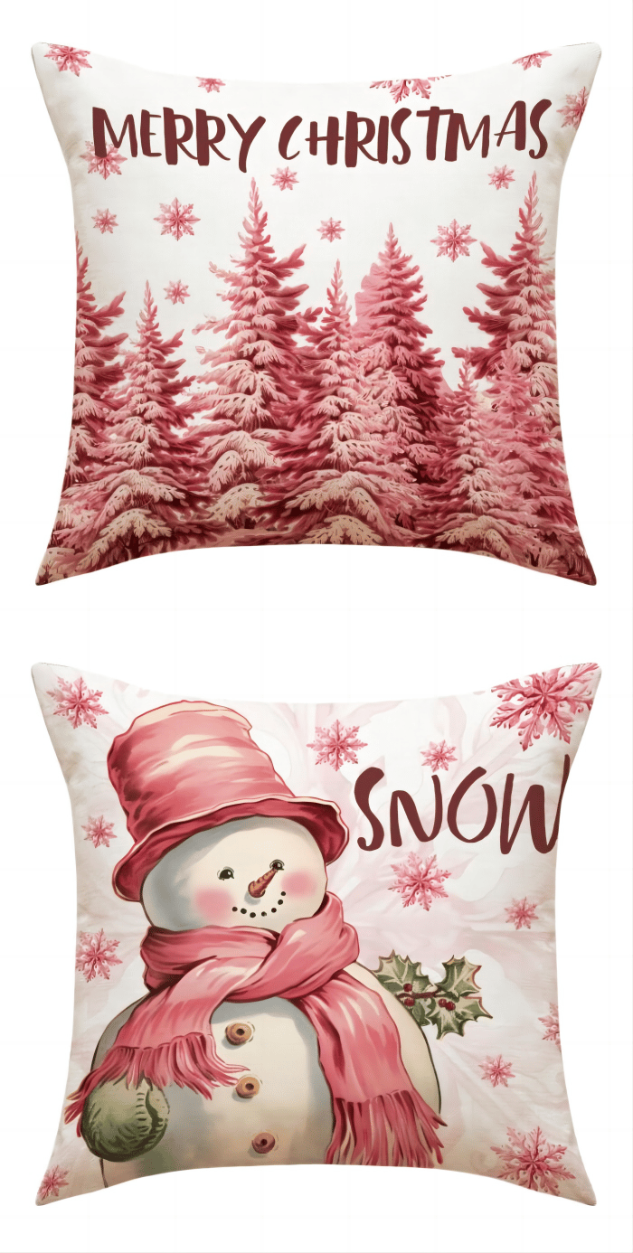 DJIWJDCDA 2023 New Pink Christmas Pillow Covers-New Christmas Home Products