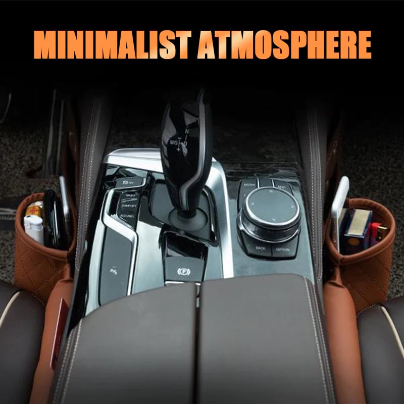 DJIWJDCDA 🚗Car Seat Gap Filler Pad Leather Console Side Pocket Organizer With One Cup🚗