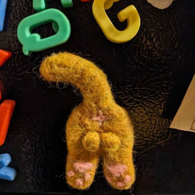 DJIWJDCDA Handmade Cat Butt Fridge Magnet-Fun Home Decor