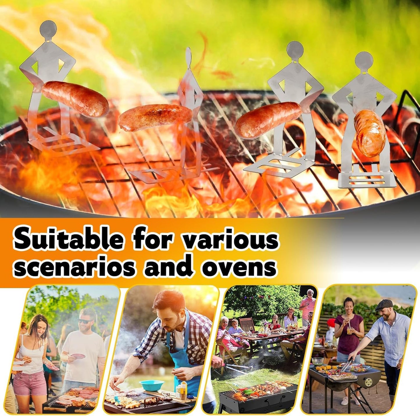 Stainless Steel BBQ Sausage Holder