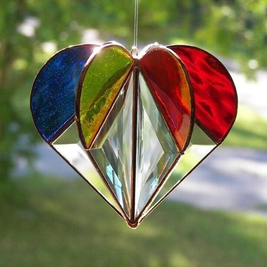 DJIWJDCDA Early Valentine's Day sale-Stained Heart-shaped Suncatcher-BUY 2 FREE SHIPPING