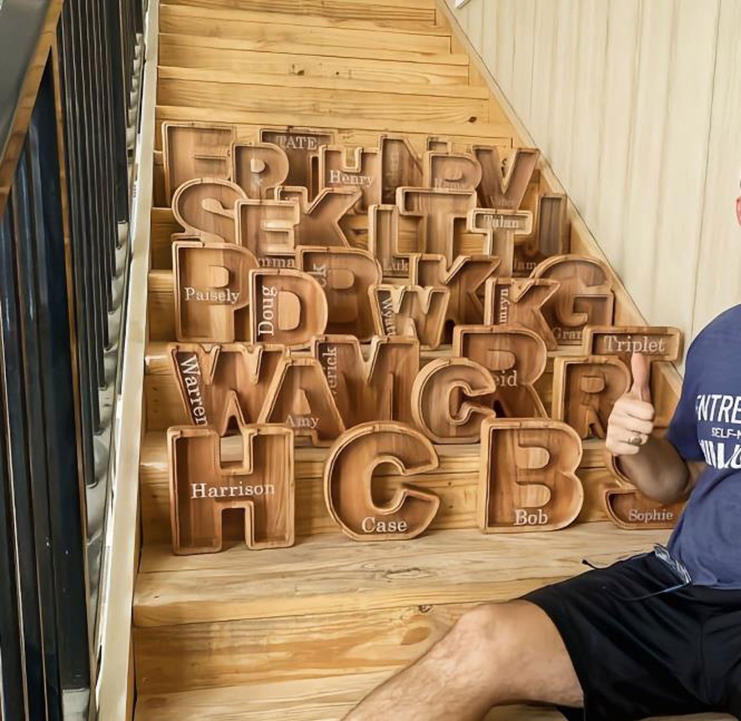 💰Personalized Large Wooden Kids Letter Piggy Bank | Best Christmas Gift🎁