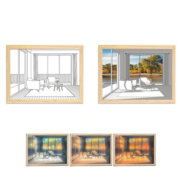 DJIWJDCDA 🖼️Lighting Painting Decoration