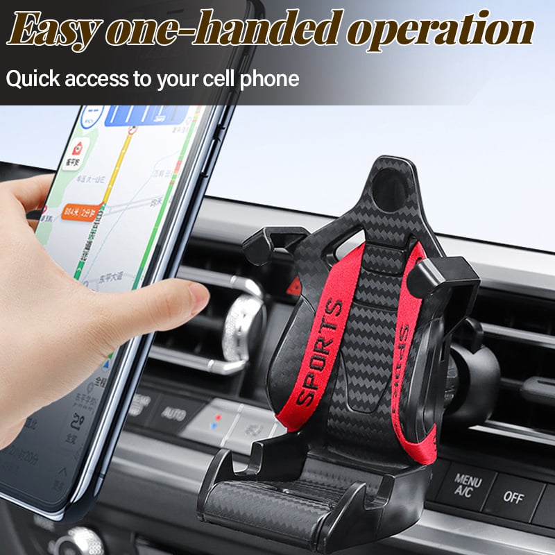 🔥HOT SALE - Carbon Fiber Sports Car Seat Phone Holder