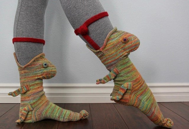 DJIWJDCDA Knit Crocodile Socks