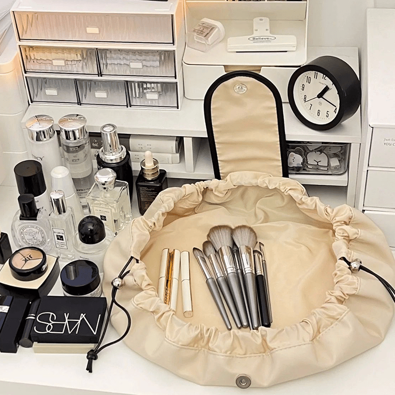 DJIWJDCDA ✨Lazy Drawstring Makeup Fashion Handbag