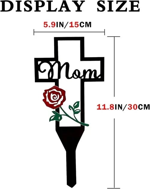 DJIWJDCDA Memorial Day Sale 70%OFF - Cemetery Memorial Cross Stake for Parents