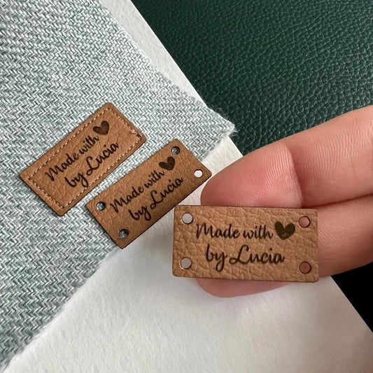 DJIWJDCDA 🌹Small Faux leather labels| Custom tags