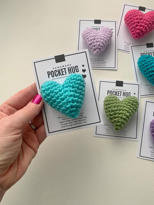 DJIWJDCDA BIGGEST SALE - 49% OFF ❤️Pocket Hug, Crocheted Heart, Small Gift