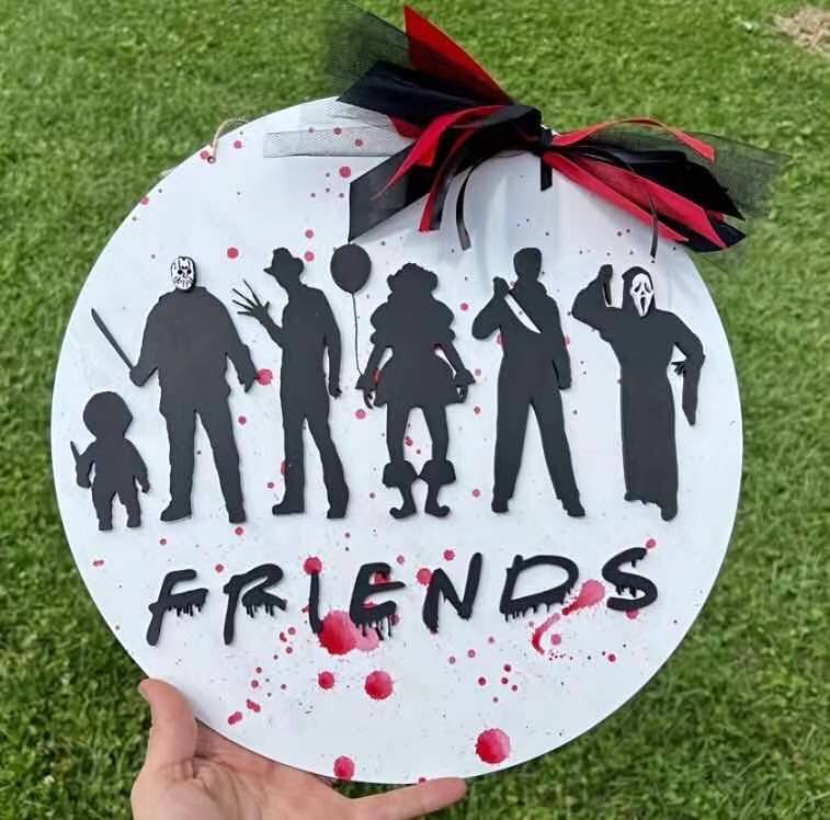 DJIWJDCDA 🎃Horror Welcome Sign for Front Door Halloween