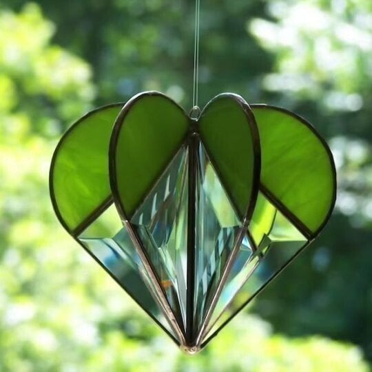 DJIWJDCDA Early Valentine's Day sale-Stained Heart-shaped Suncatcher-BUY 2 FREE SHIPPING