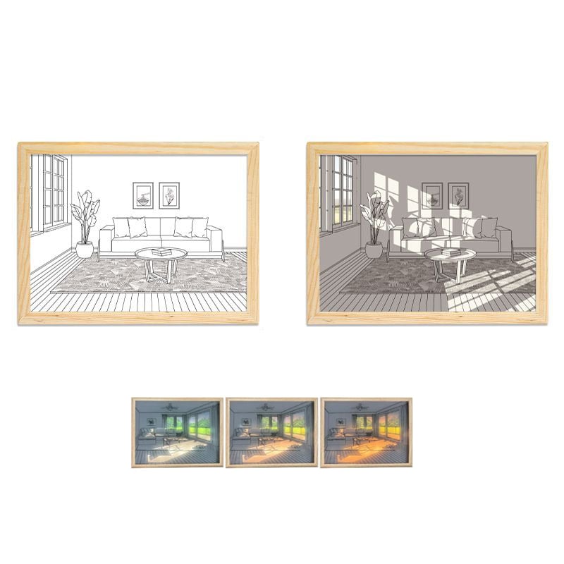 DJIWJDCDA 🖼️Lighting Painting Decoration