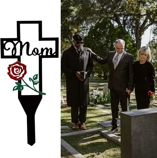 DJIWJDCDA Memorial Day Sale 70%OFF - Cemetery Memorial Cross Stake for Parents