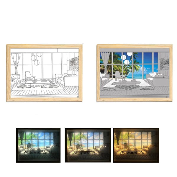 DJIWJDCDA 🖼️Lighting Painting Decoration