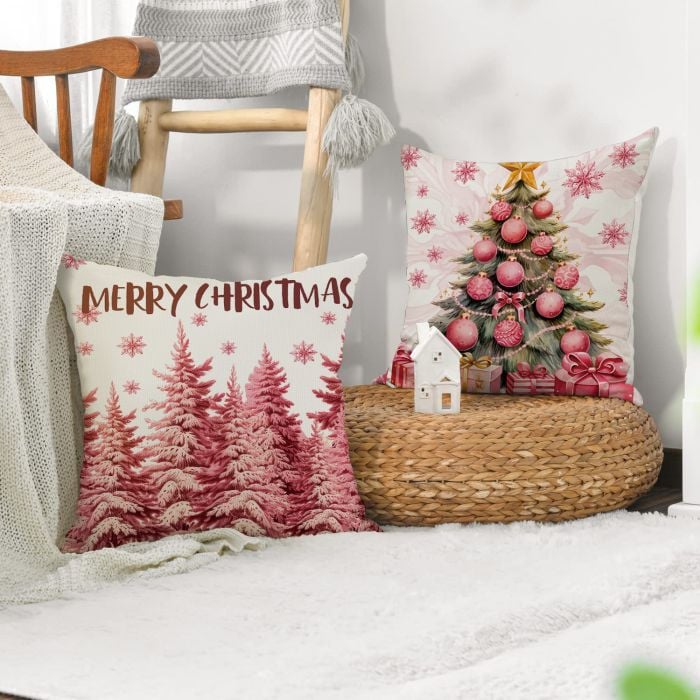 DJIWJDCDA 2023 New Pink Christmas Pillow Covers-New Christmas Home Products