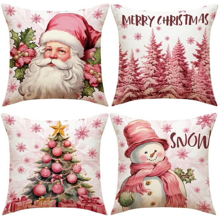 DJIWJDCDA 2023 New Pink Christmas Pillow Covers-New Christmas Home Products