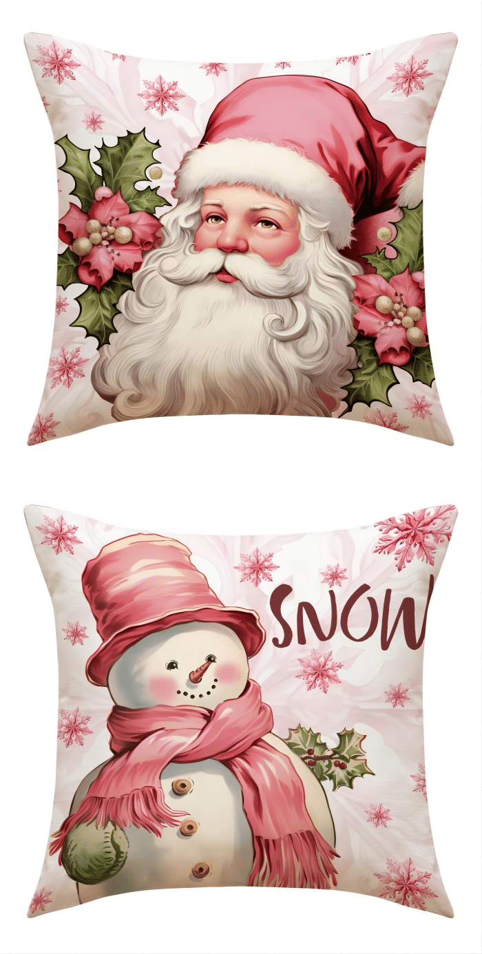 DJIWJDCDA 2023 New Pink Christmas Pillow Covers-New Christmas Home Products