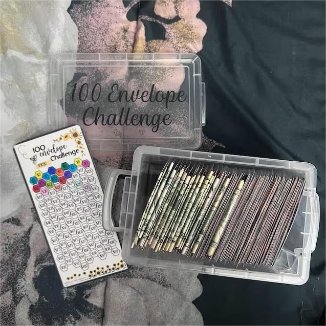 DJIWJDCDA ✉️100 Envelope Challenge Box Set|Easy And fun Way To Save $5,050