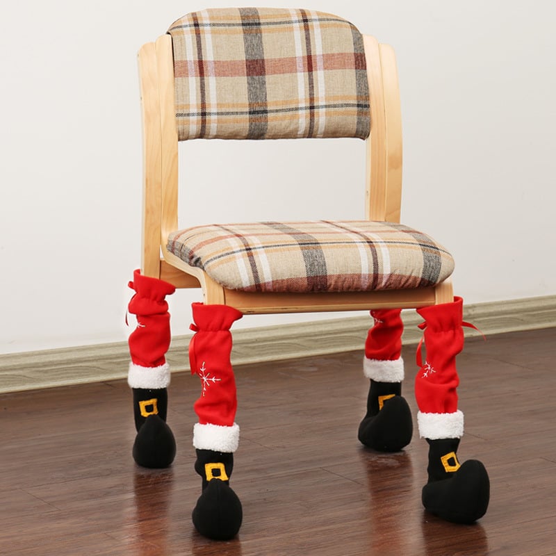 DJIWJDCDA 🎅Christmas Chair Leg Covers (Santa Boot Design)🎄