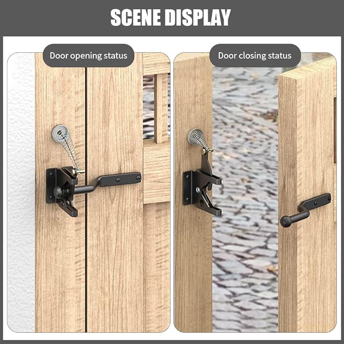 Self Locking Fence Gate Latch Carbon Steel