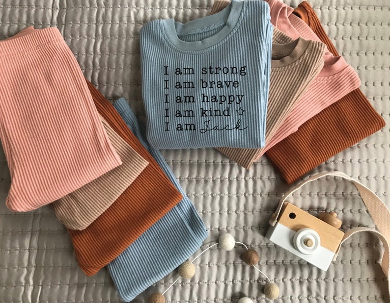 Super Comfortable Soft Personalized Kids Name Pajama Set