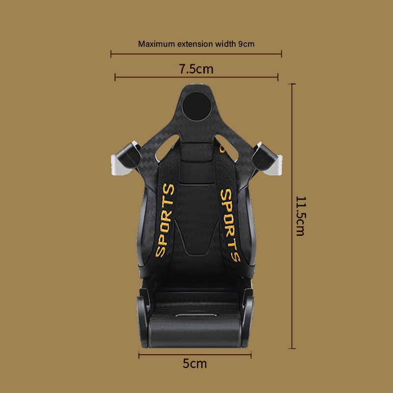 🔥HOT SALE - Carbon Fiber Sports Car Seat Phone Holder