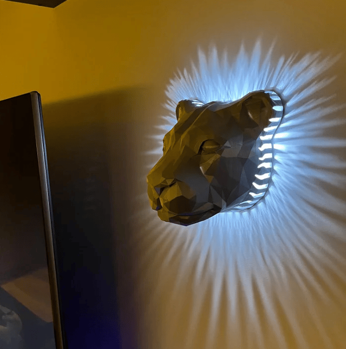 DJIWJDCDA 3D Animals LED Wall Light - Bald Eagle & Night Owl & Lion Head