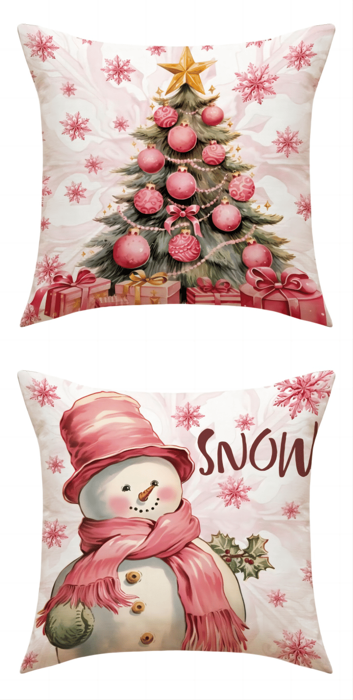 DJIWJDCDA 2023 New Pink Christmas Pillow Covers-New Christmas Home Products