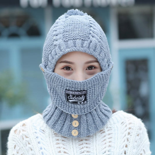 (🎄CHRISTMAS SALE NOW-48% OFF) 2 in 1 Mask Scarf Knitted Hat(BUY 2 GET FREE SHIPPING)