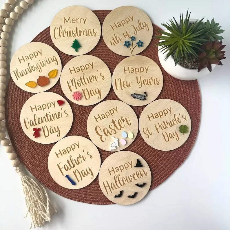 DJIWJDCDA Baby Milestone Sign Set(10PCS)