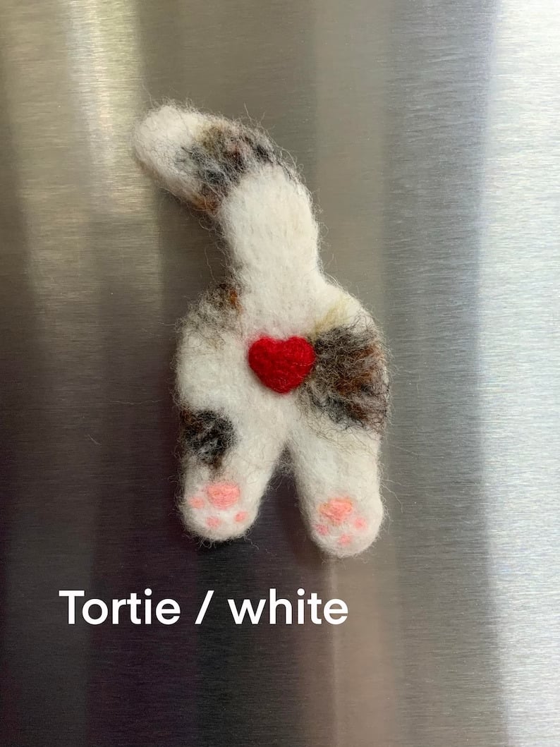 DJIWJDCDA Handmade Cat Butt Fridge Magnet-Fun Home Decor