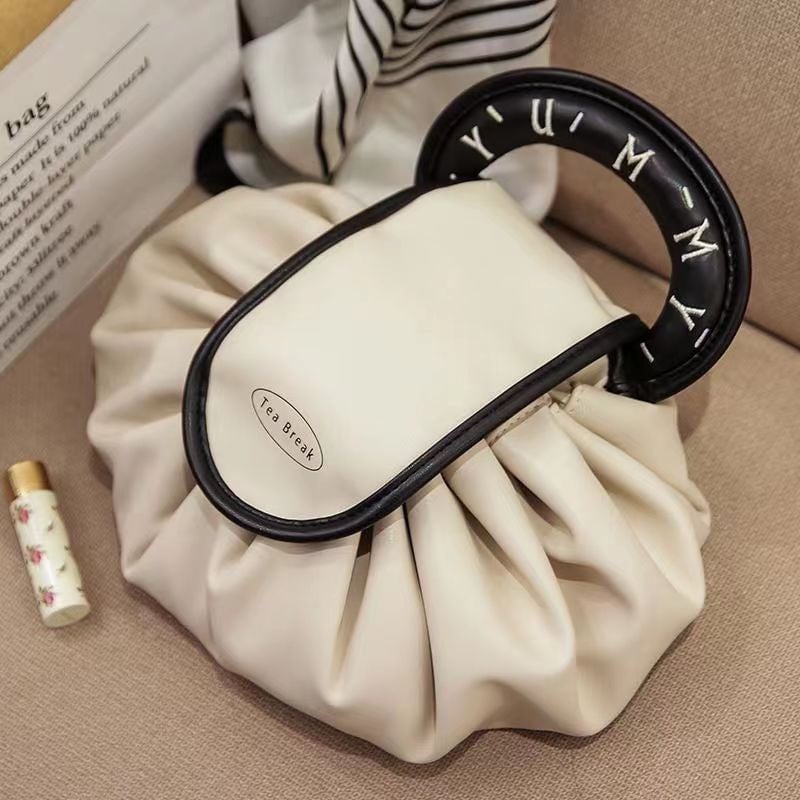 DJIWJDCDA ✨Lazy Drawstring Makeup Fashion Handbag