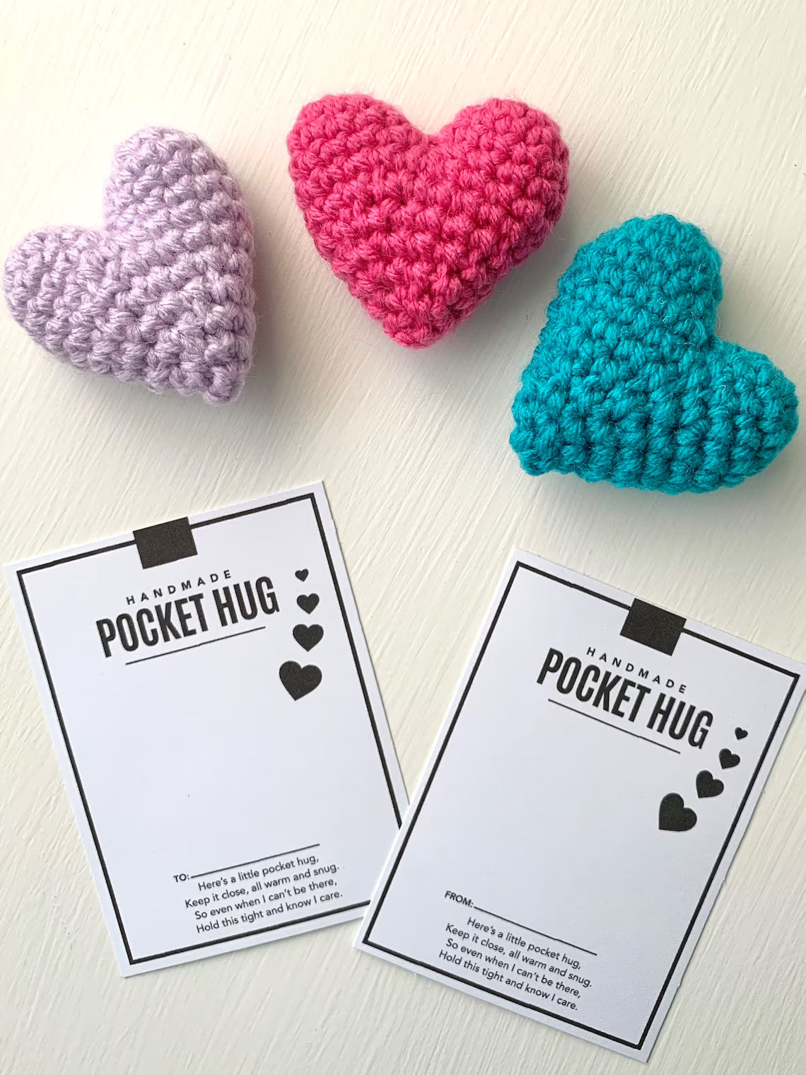 DJIWJDCDA BIGGEST SALE - 49% OFF ❤️Pocket Hug, Crocheted Heart, Small Gift
