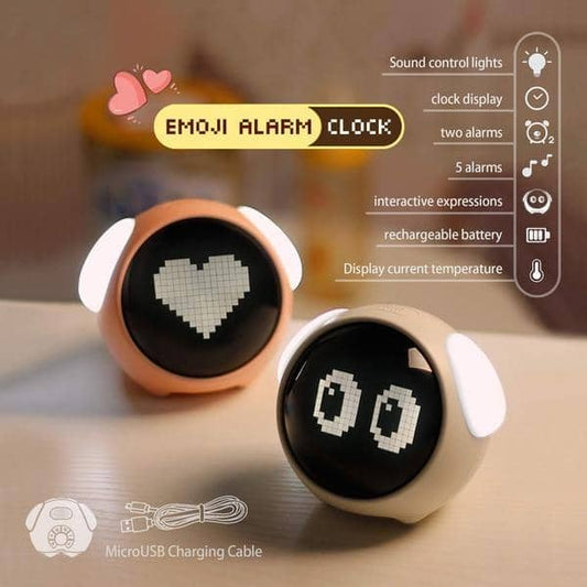 DJIWJDCDA Cute emoji alarm clock
