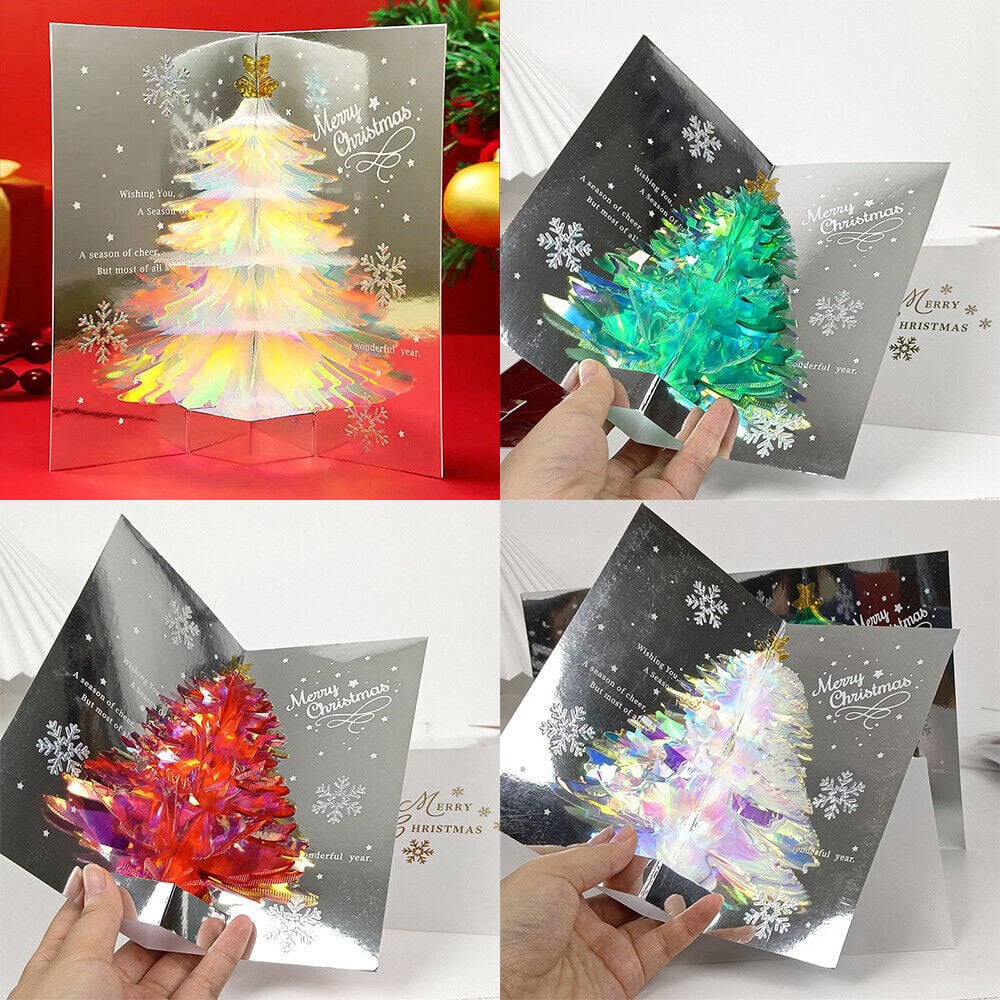 DJIWJDCDA Christmas Tree 3D Pop-Up Card